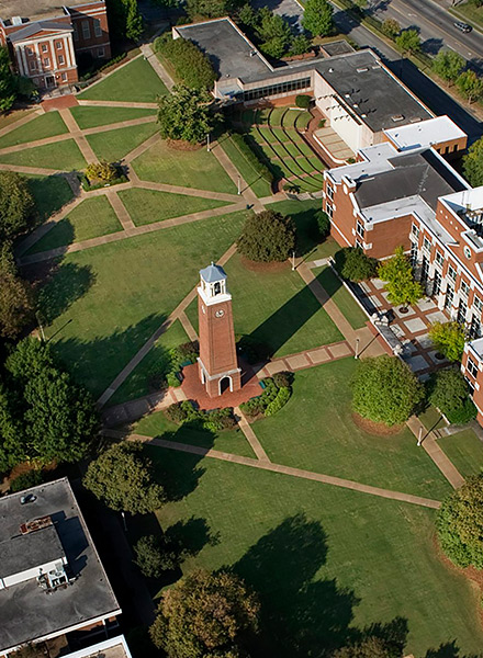 Overhead view of Birmingham Southern College