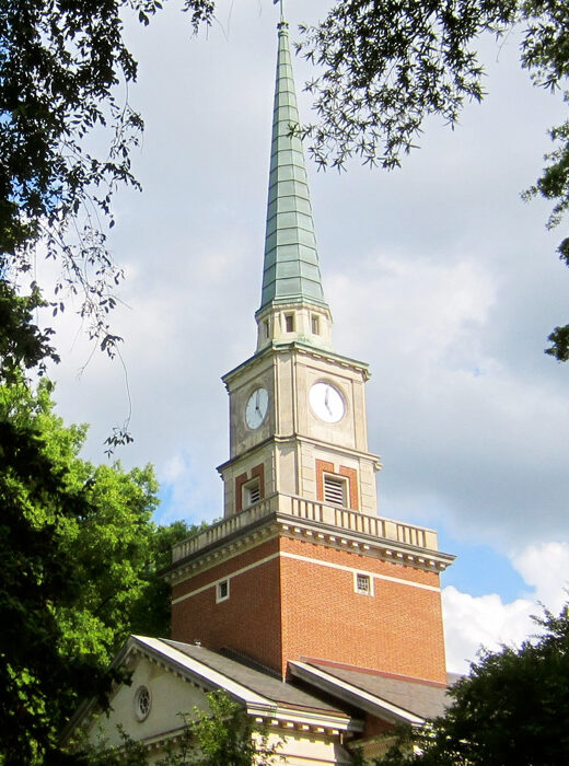 Church steeple at Davidson College