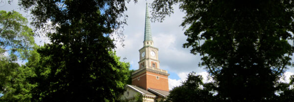 Church steeple at Davidson College